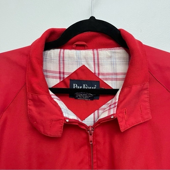 Par Four Red Bomber Men’s Vintage Full Zip Golf Jacket XL - Picture 2 of 14